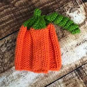 Newborn Crochet Pumpkin Beanie